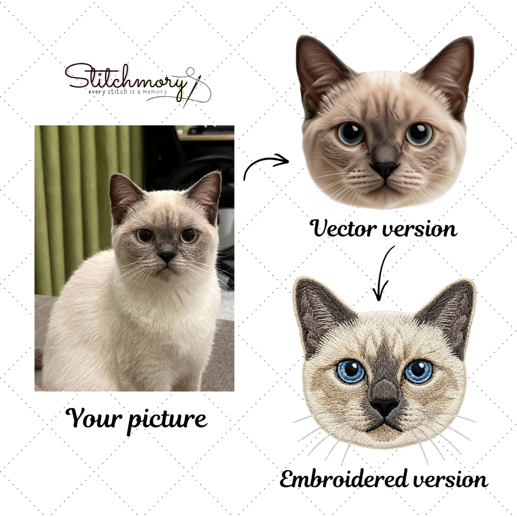 Personalized Pet Portrait Embroidered Sweatshirt, Little Boss Cat, Custom Pet Embroidery, Cat Mom Gift