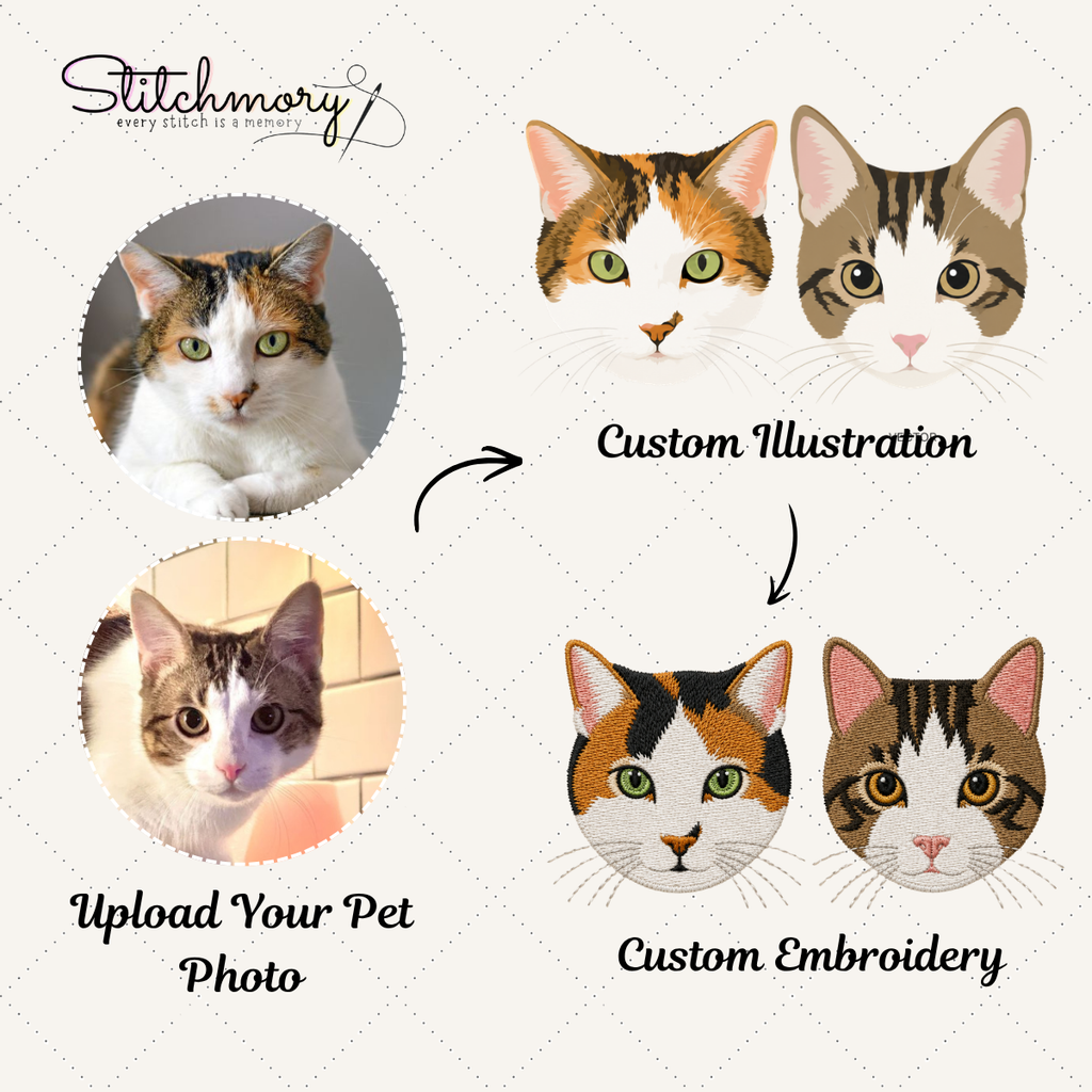Custom Two Pet Embroidered Hoodie with Names, Personalized Pet Portrait Hoodie