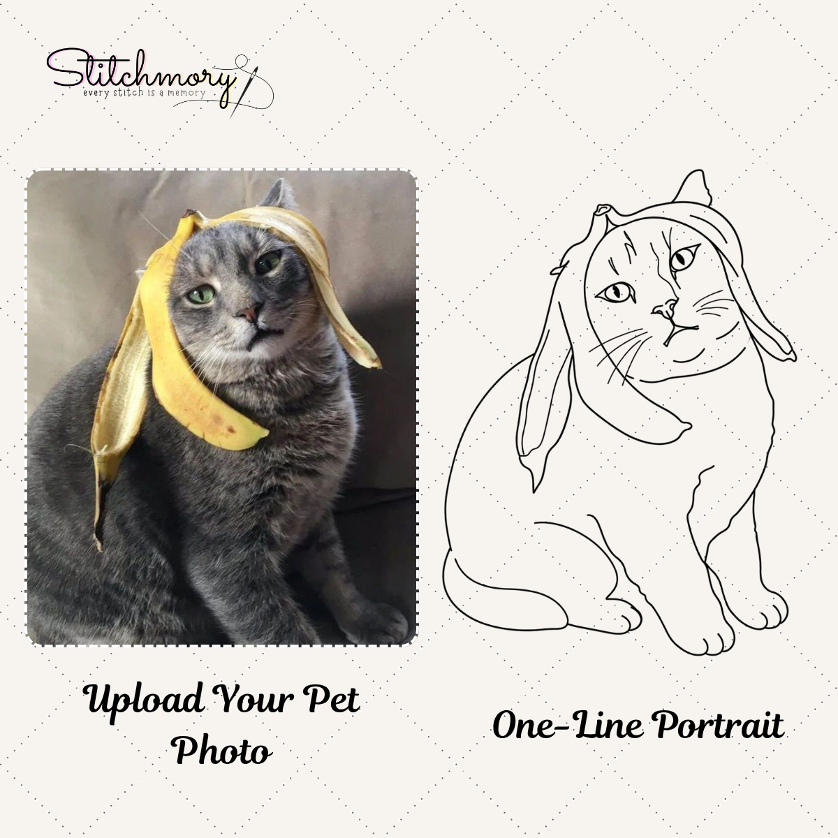 Custom Funny Cat Moment Embroidered Sweatshirt, Personalized Cat Portrait with Name