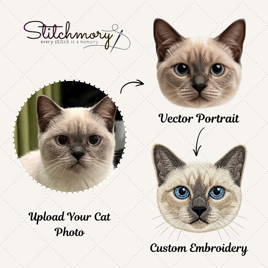 Personalized Pet Portrait Embroidered Sweatshirt, Little Boss Cat, Custom Pet Embroidery, Cat Mom Gift