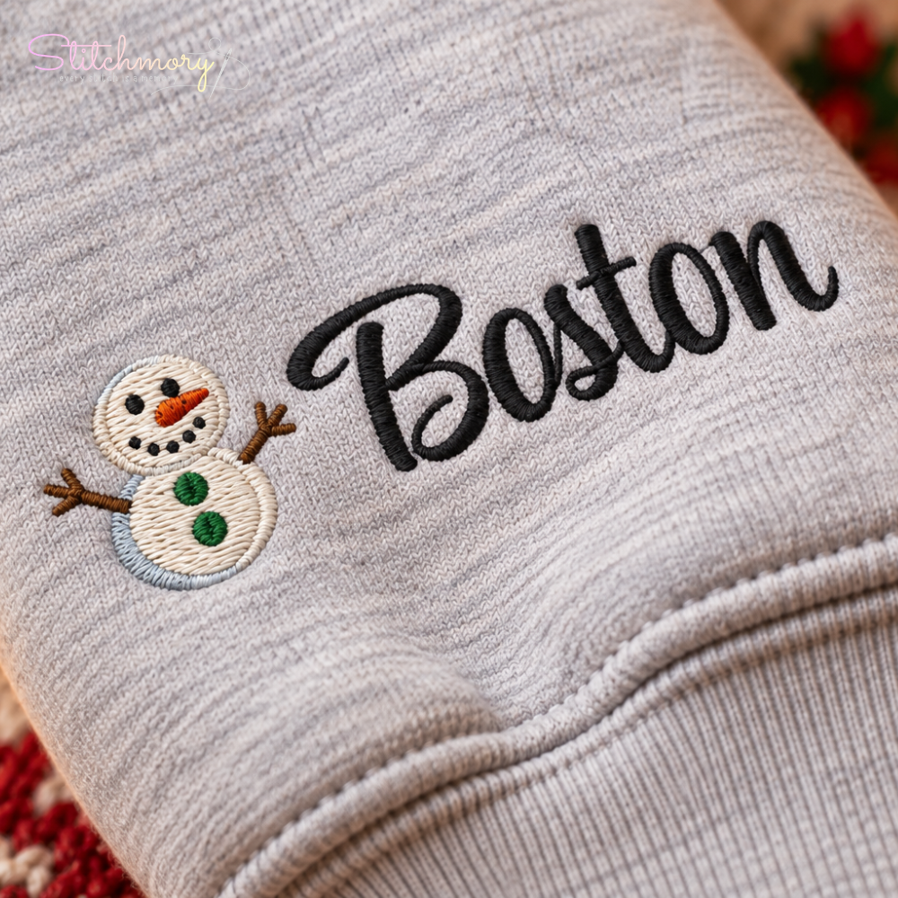 Corgi Christmas Charm Necklace Embroidered Sweatshirt With Custom Name, Gifts For Corgi Lovers