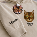 Custom Bengal Cat Embroidered Hoodie, Personalized Custom Pet Portrait with Name, Custom Cat Embroidered Hoodie