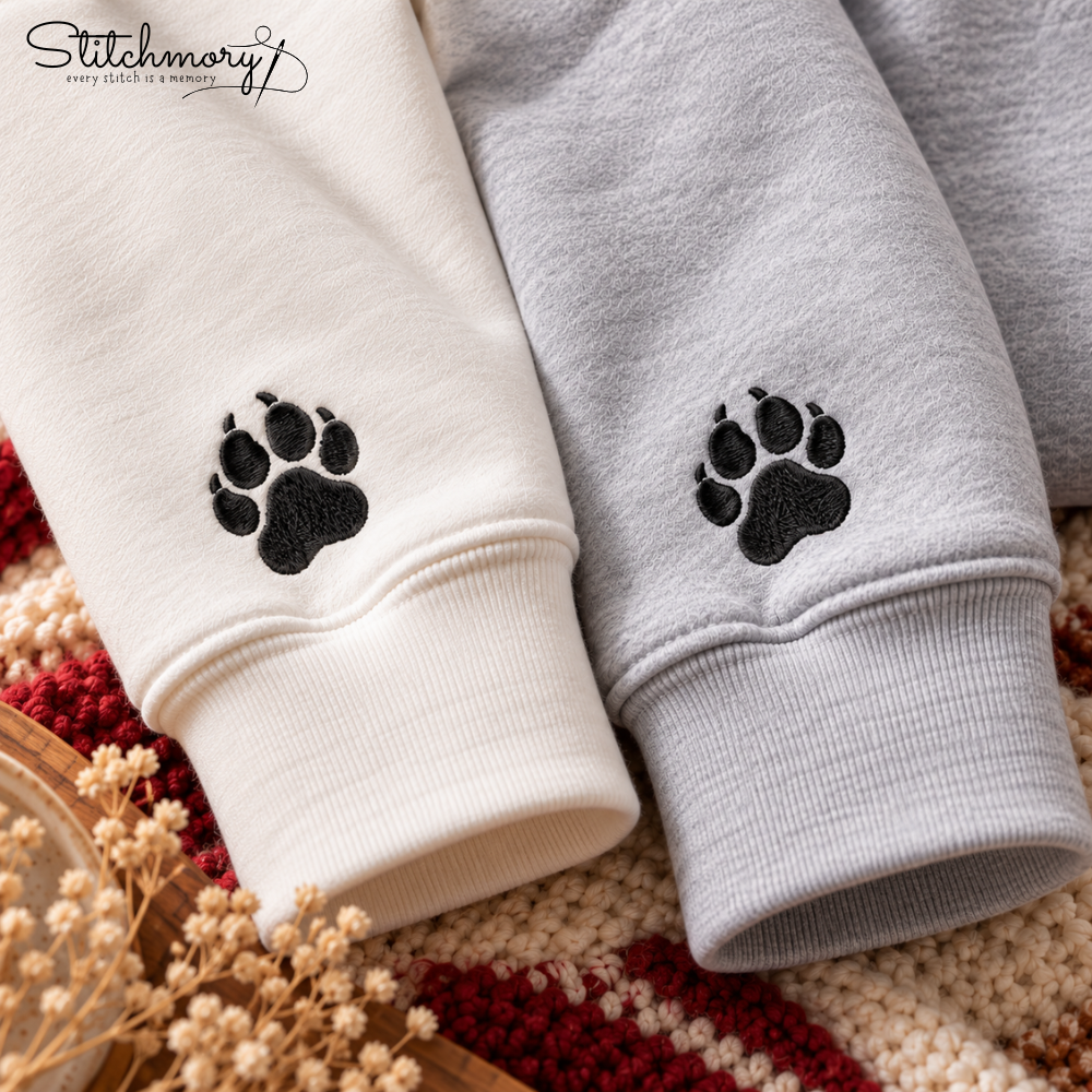 Custom Dalmatian Dog Portrait Embroidered Sweatshirt – Personalized From Your Dog Photos