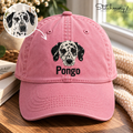 Custom Dalmatian Portrait Embroidered Baseball Cap – Personalized Dog Photo & Name Hat