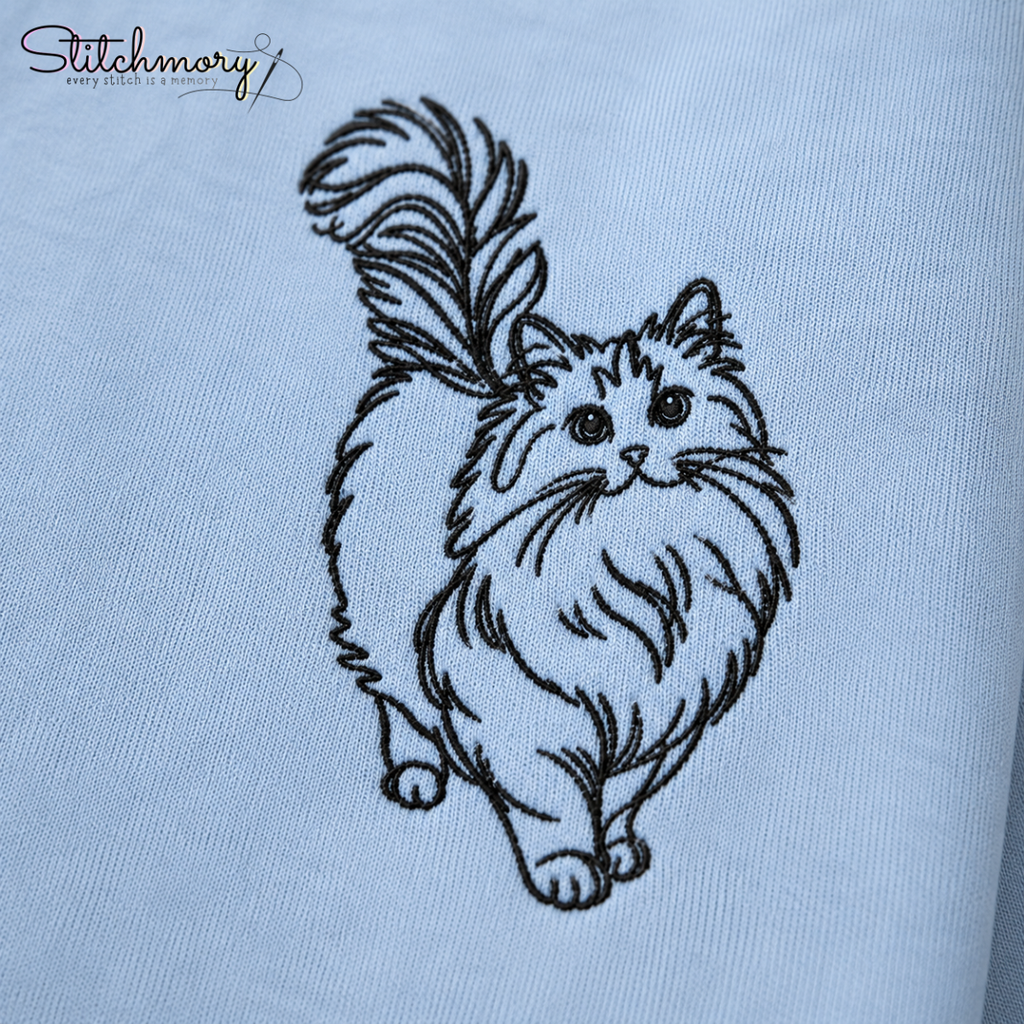Custom Full Body Pet Outline Embroidered Sweatshirt | Personalized Dog & Cat Portrait