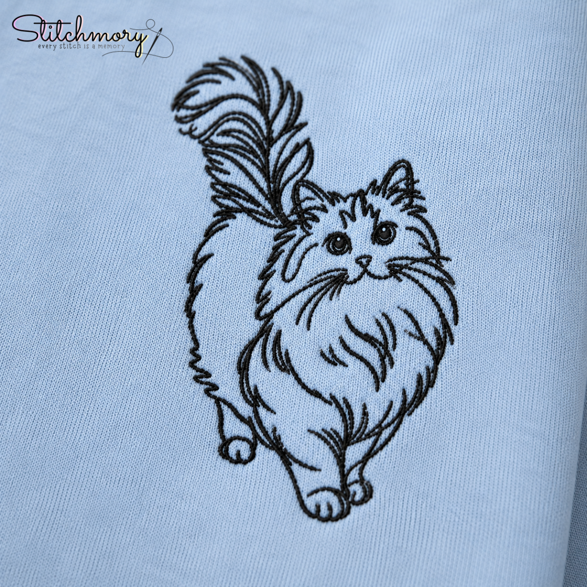 Custom Full Body Pet Outline Embroidered Sweatshirt | Personalized Dog & Cat Portrait