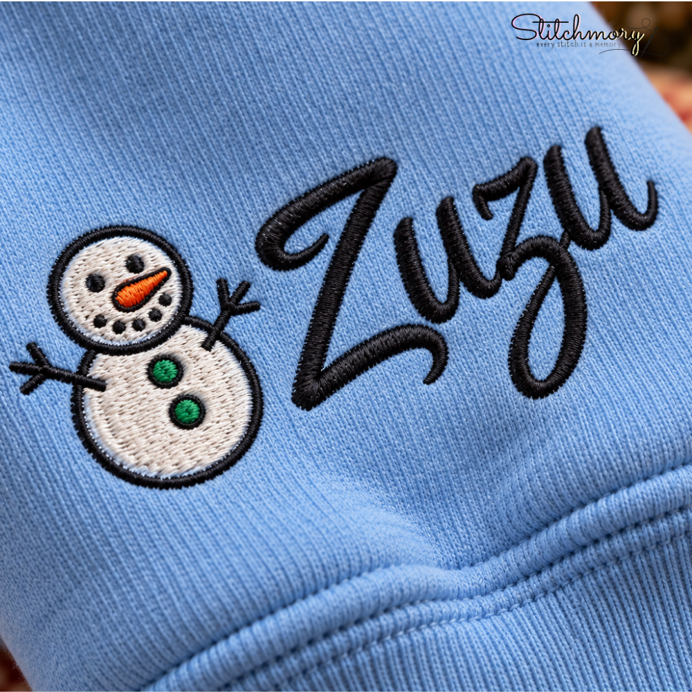 Dachshund Christmas Charm Necklace Embroidered Sweatshirt With Custom Name, Dachshund Lover Gifts