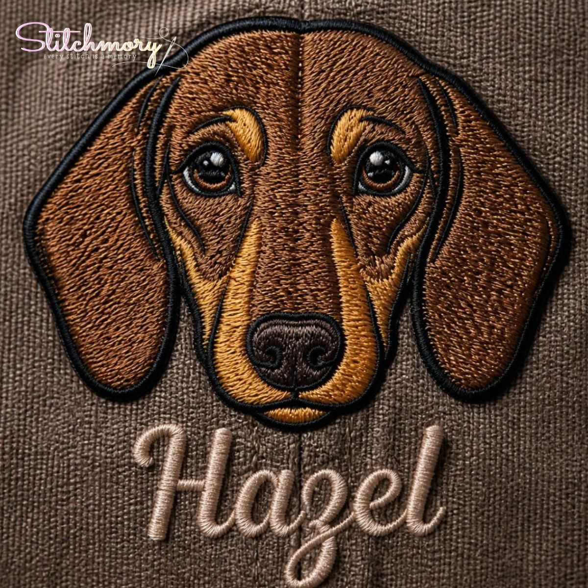 Custom Dachshund Embroidered Hat, Personalized Pet Portrait Baseball Cap, Premium Gifts For Dog Lovers