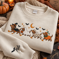Personalized Dachshund Halloween Embroidered Sweatshirt, Halloween Dog Lover Gift