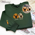 Custom Guinea Pig Embroidered Sweatshirt, Personalized Pet Portrait Crewneck, Custom Pet Embroidery