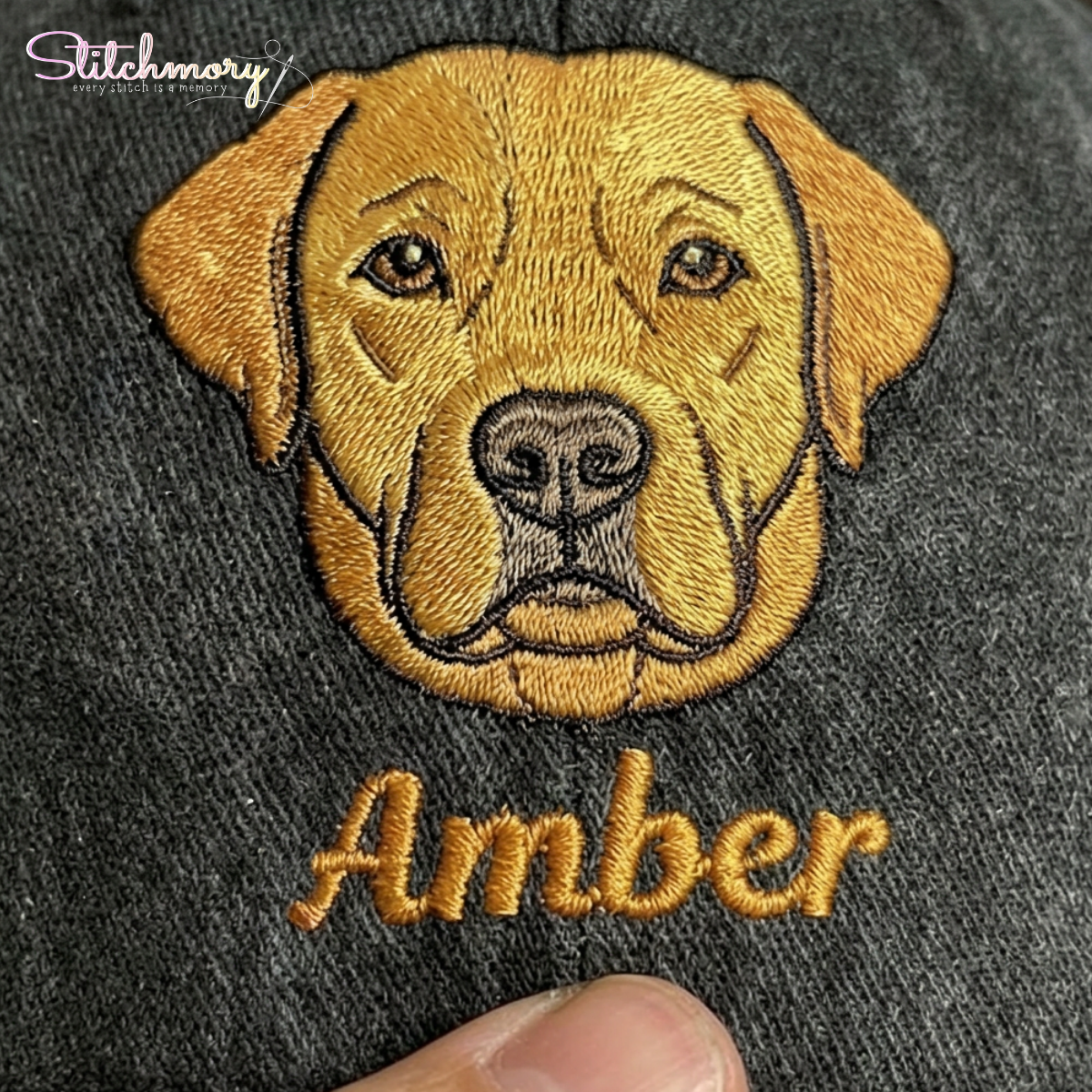 Custom Labrador Retriever Embroidered Hat, Personalized Pet Portrait Baseball Cap, Gifts For Dog Lovers