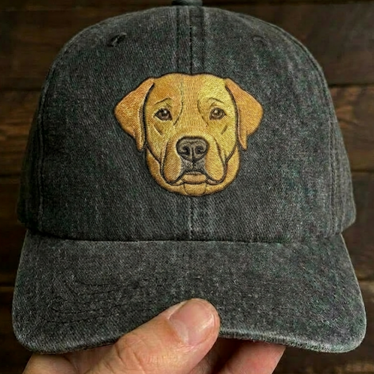Custom Labrador Retriever Embroidered Hat, Personalized Pet Portrait Baseball Cap, Gifts For Dog Lovers