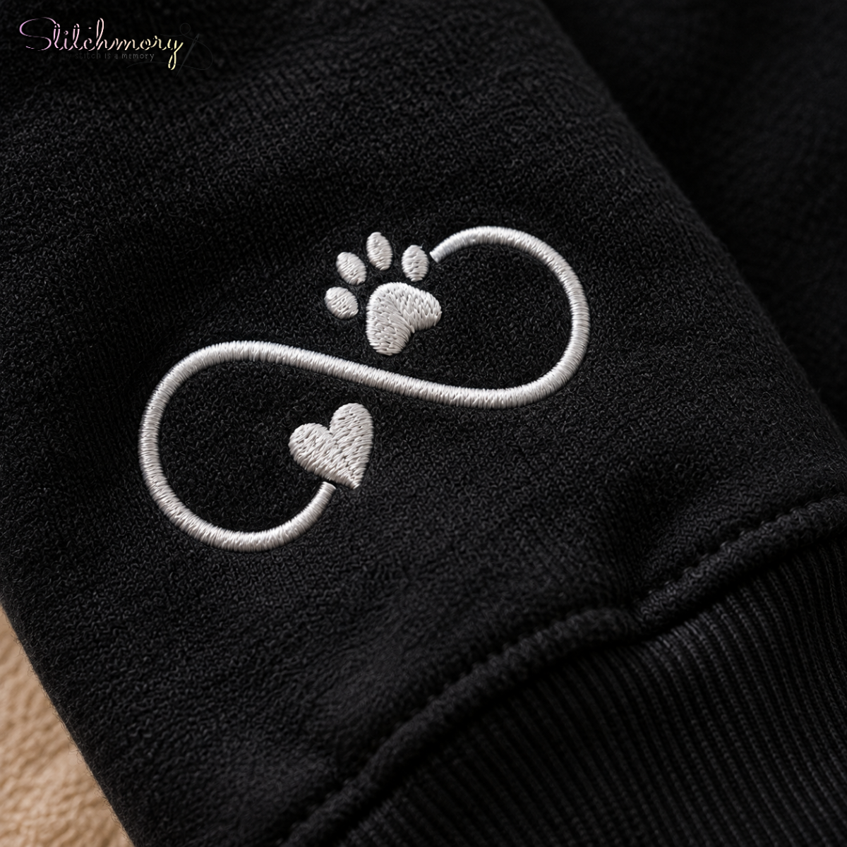 My Fur Baby Embroidered Sweatshirt, Custom Pet Portrait from Photo, Personalized Cat Gift