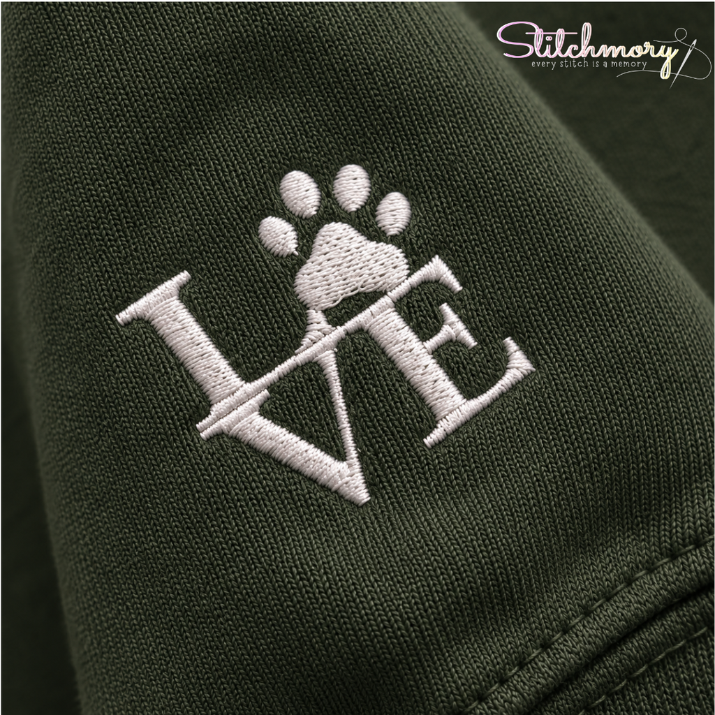 Personalized Dobermann Embroidered Hoodie – Home Is Where My Dog Is Custom Pet Portrait Hoodie