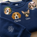 Personalized Dog & Cat Embroidered Sweatshirt with Names - Fits Up to 4 Pets