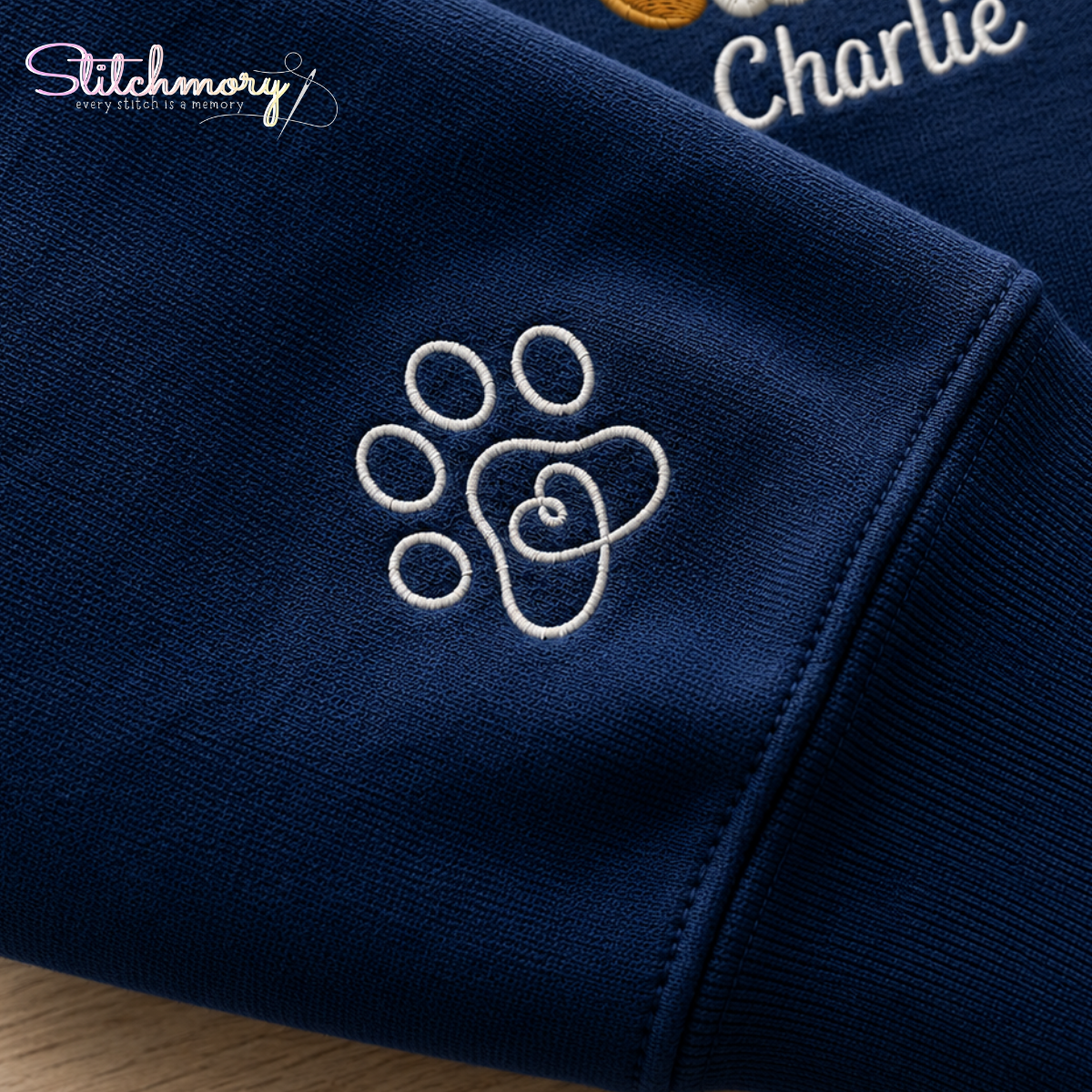 Personalized Dog & Cat Embroidered Sweatshirt with Names - Fits Up to 4 Pets