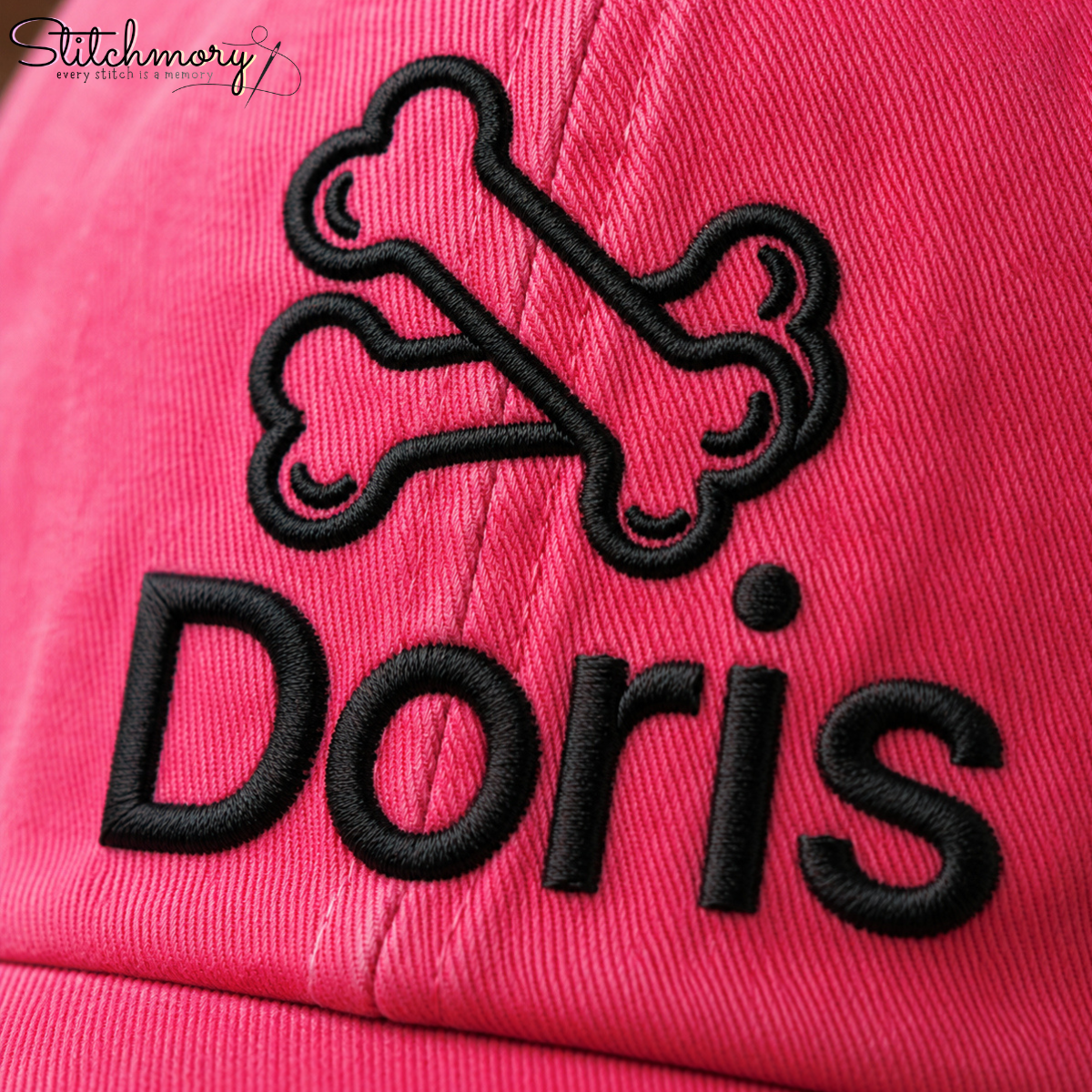 Personalized Dog Embroidered Washed Cap with Custom Name & Icon | Custom Pets Embroidered Cap