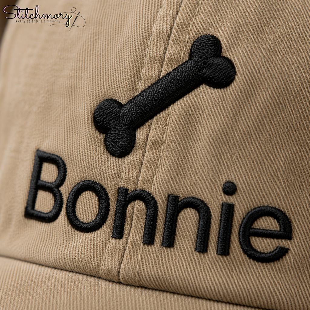 Personalized Dog Embroidered Washed Cap with Custom Name & Icon | Custom Pets Embroidered Cap