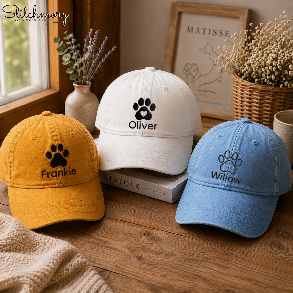 Personalized Pet Embroidered Cap with Custom Name & Icon | Dog & Cat Lover Gifts
