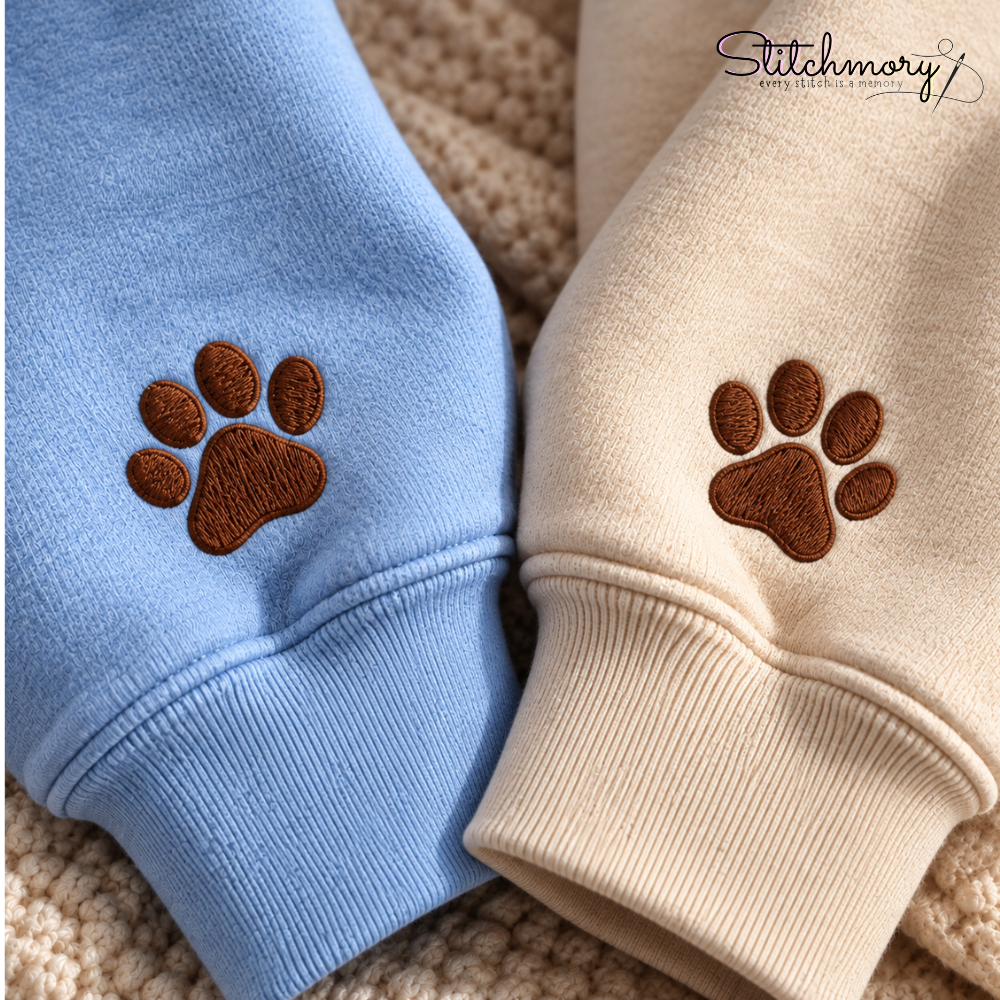 Personalized Shih Tzu Portrait Embroidered Sweatshirt – Custom Dog Photo & Name Sweatshirt