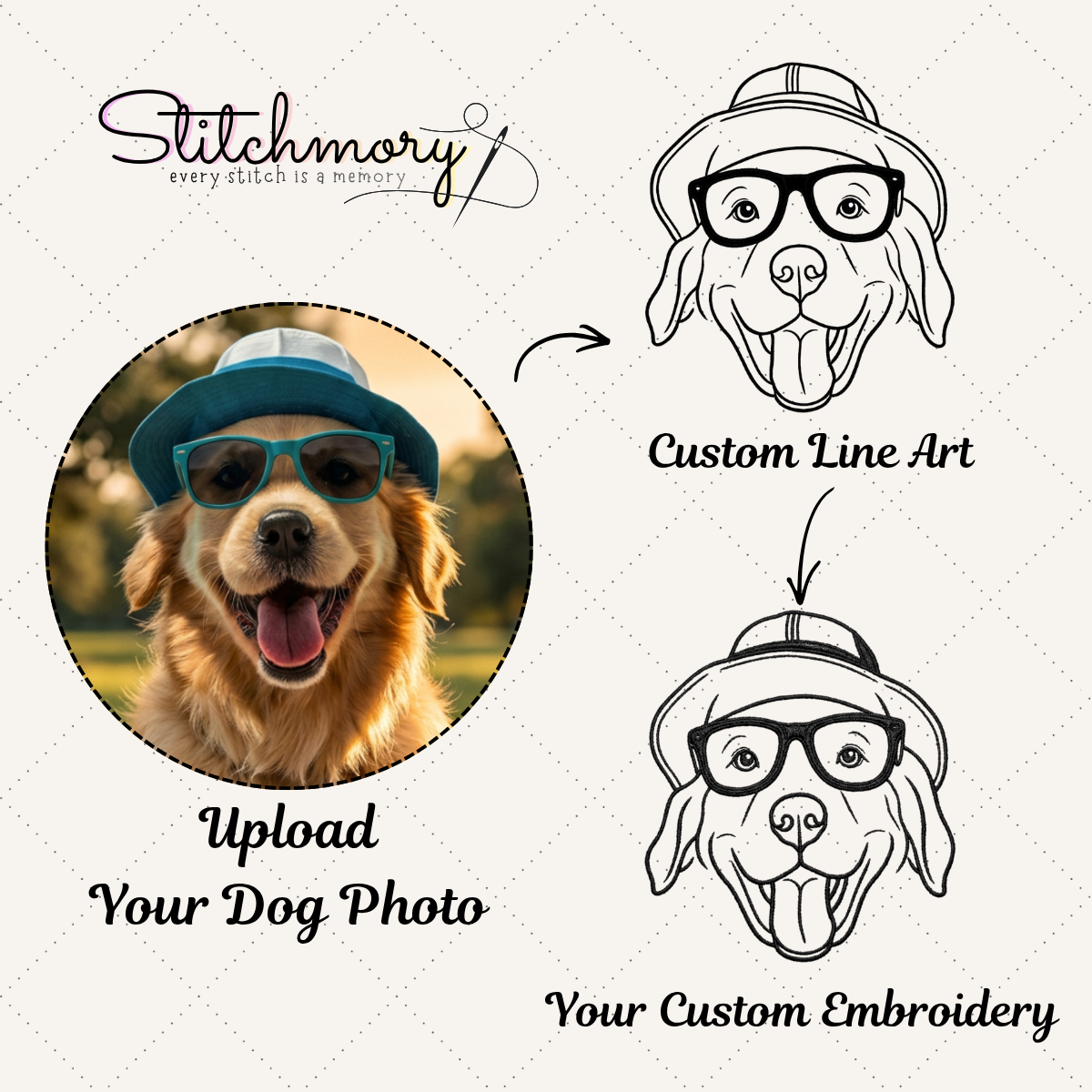 Salty Dog Club Custom Golden Retriever Embroidered Sweatshirt, Personalized Dog Sweatshirt