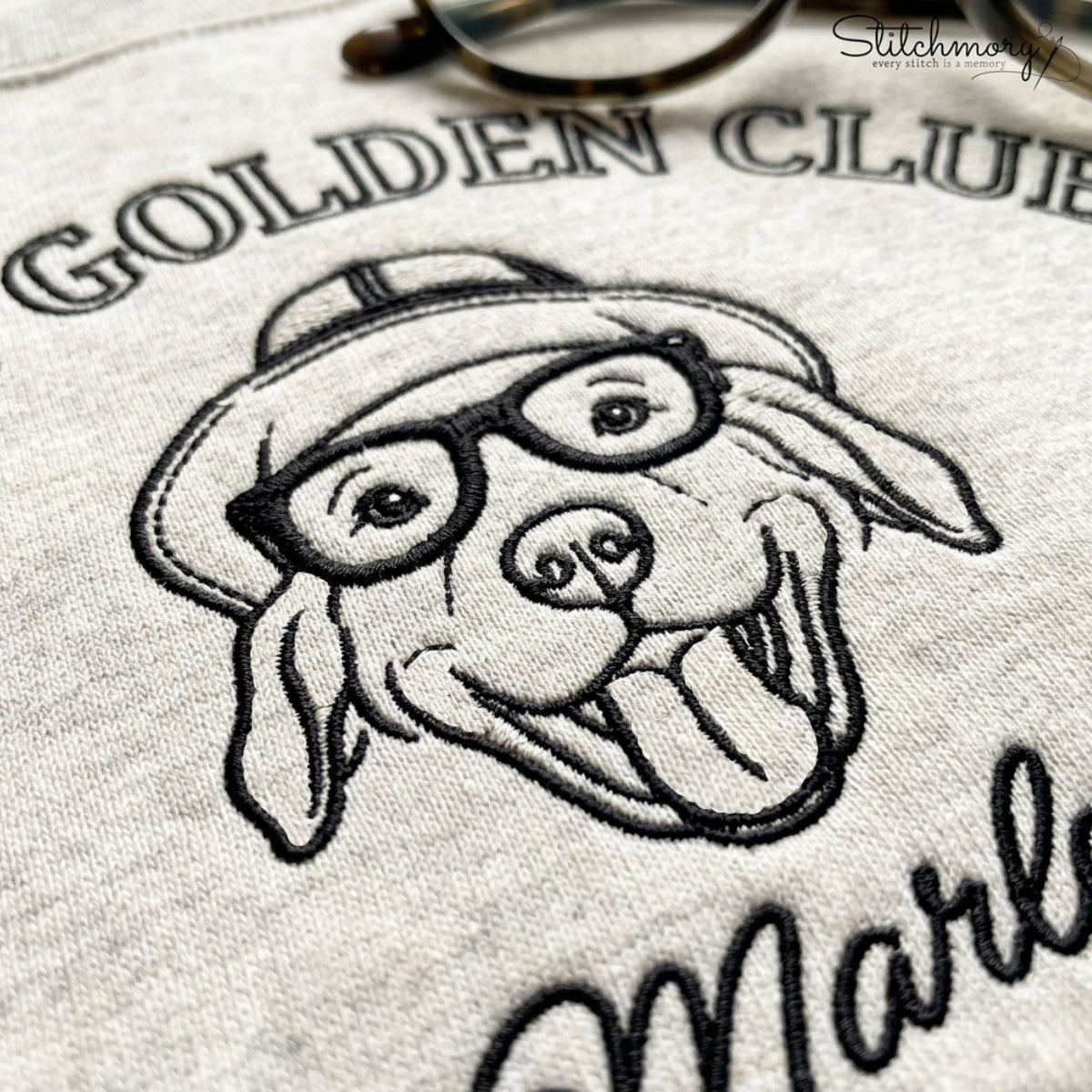 Salty Dog Club Custom Golden Retriever Embroidered Sweatshirt, Personalized Dog Sweatshirt