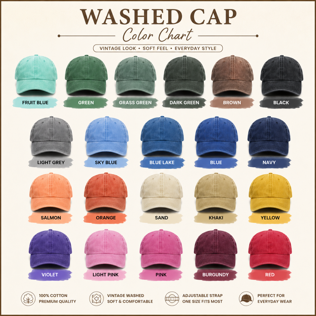 Personalized Dog Embroidered Washed Cap with Custom Name & Icon | Custom Pets Embroidered Cap